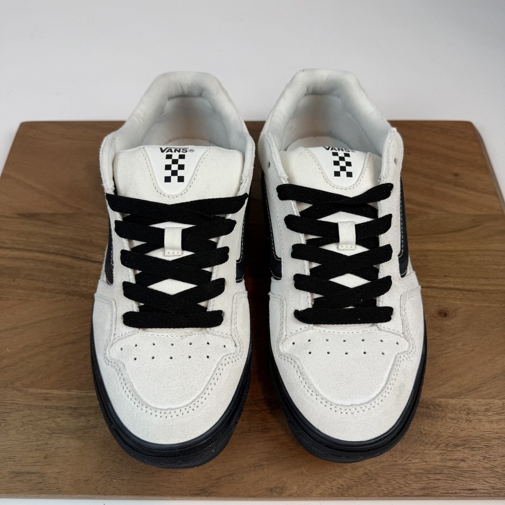 New Mens Vans Caldrone Marshmallow Leather Low‎ Casual Sneakers Shoes Size 9 NIB - Picture 4 of 9